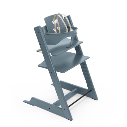 Tripp Trapp High Chair from Stokke, Fjord Blue - Adjustable, Convertible Chair for Children & Adults