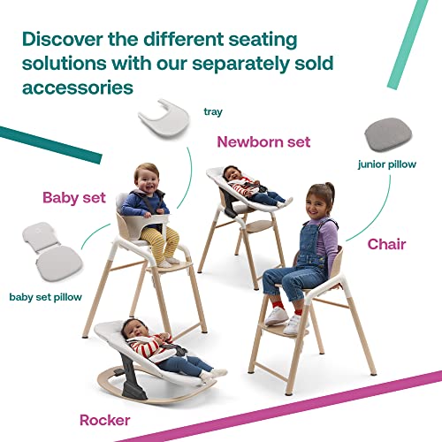 Bugaboo Giraffe Wooden Baby High Chair, Adjustable in 1 Second, Easy to Clean