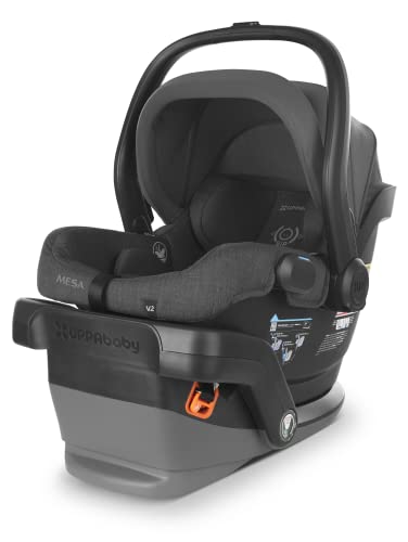 Mesa V2 Infant Car Seat - Greyson - Charcoal Melange | Merino Wool + Base for Mesa/Mesa V2