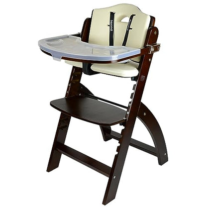 Abiie Beyond Junior Convertible Wooden High Chairs for Babies & Toddlers. 3-in-1 Adjustable High Chair with Removable Tray