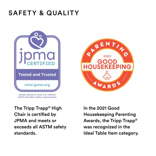 Tripp Trapp High Chair from Stokke, Fjord Blue - Adjustable, Convertible Chair for Children & Adults