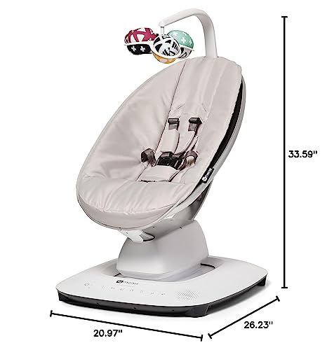 4moms MamaRoo Multi-Motion Baby Swing, Bluetooth Enabled with 5 Unique Motions, Grey