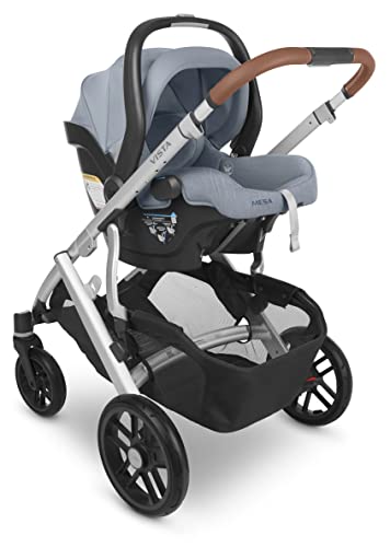 Mesa V2 Infant Car Seat - Gregory - Blue Melange | Merino Wool + Base for Mesa/Mesa V2