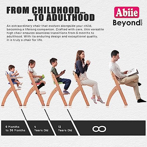 Abiie Beyond Junior Convertible Wooden High Chairs for Babies & Toddlers