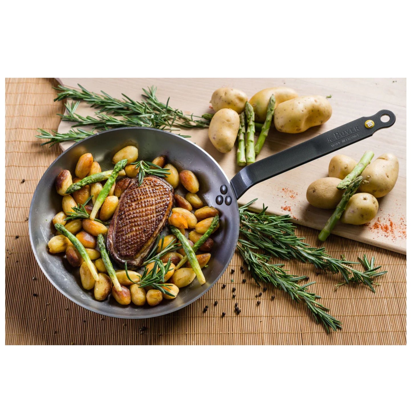 9.5" Fry Pan Mineral B Carbon Steel